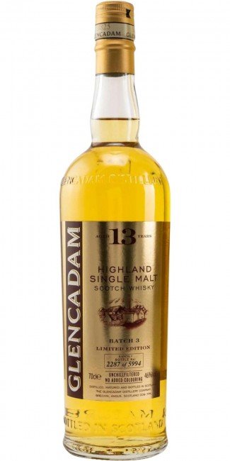 GLENCADAM 13 YEAR OLD 750ML GLENCADAM 13 YEAR OLD is a single malt Scotch whisky from the Highland region of Scotland. It offers a complex flavor profile featuring notes of honey