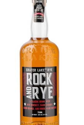 CRATER LAKE ROCK & RYE is a distinctive blend of premium rye whiskey infused with natural flavors. This product showcases the essence of the Pacific Northwest