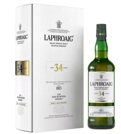 Laphroaig 34-Year The Ian Hunter Story Book 4 is a premium single malt Scotch whisky