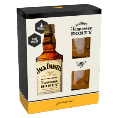 <p>JACK DANIELS HONEY GIFT-SET 750ML features a smooth blend of Jack Daniel's Tennessee whiskey infused with honey liqueur