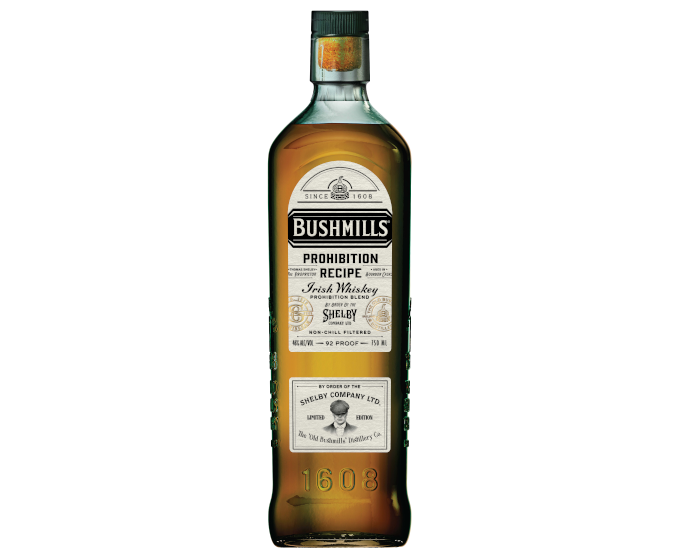 BUSHMILLS PROHIBITION WHISKEY is a premium liquor hailing from the renowned Bushmills Distillery in Northern Ireland. This whiskey showcases a rich flavor profile with notes of caramel