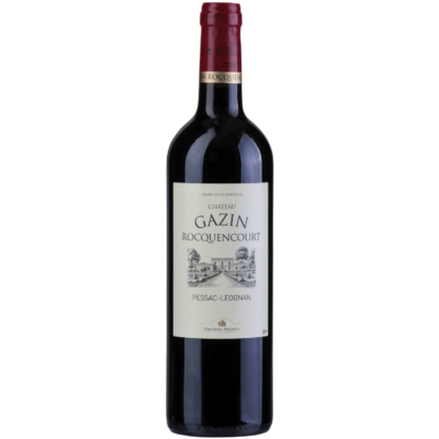 CH GAZIN ROCQUENCOURT RED 750ML is a rich red wine from the renowned Bordeaux region of France. It presents a blend of dark fruit flavors