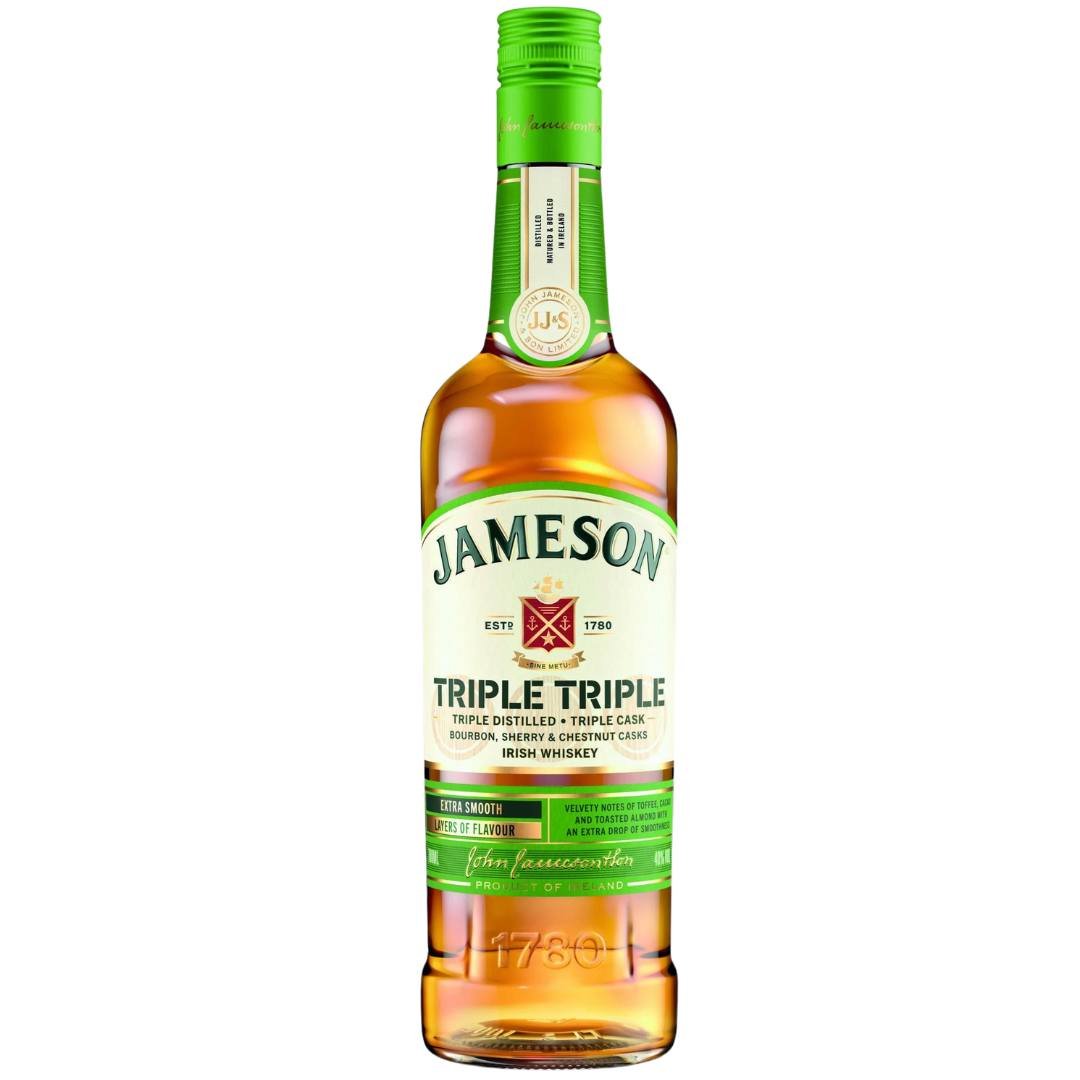 JOHN JAMESON TRIPLE TRIPLE 750ML JOHN JAMESON TRIPLE TRIPLE 750ML is a premium Irish whiskey
