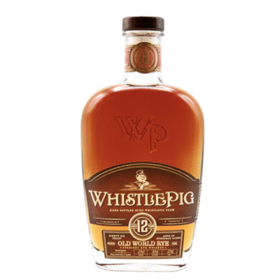 WHISTLE PIG 12YR RYE OLD WORLD PORT is a premium rye whiskey known for its rich flavor profile