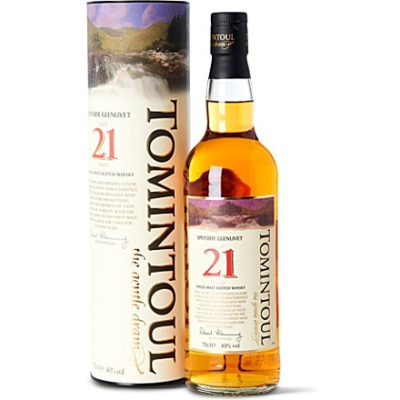 <p>TOMINTOUL 21 YR OLD is a distinguished single malt Scotch whisky from the Speyside region
