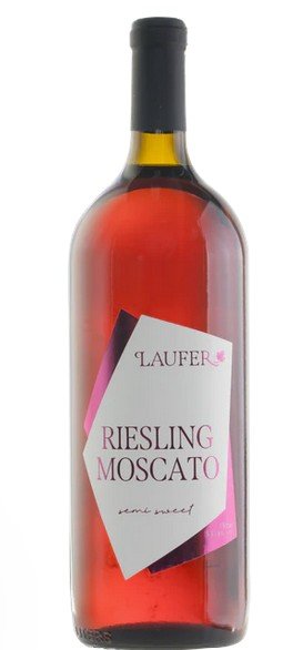 LAUFER MOSCATO RIS 1.5L is a semi-sweet sparkling wine characterized by its floral aromas and fruity flavors