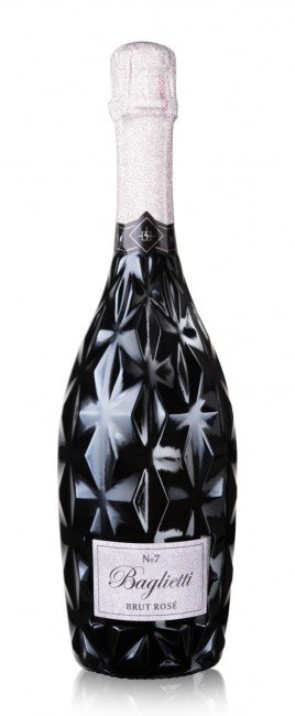 BAGLIETTI BRUT ROSE is a sparkling wine characterized by its vibrant notes of strawberries and raspberries