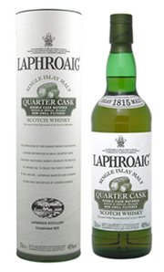 LAPHROAIG SINGLE MALT SCOTCH QUARTER CASK 10 YR 96 750ML Laphroaig Single Malt Scotch Quarter Cask 10 Year is a robust offering from the Islay region of Scotland