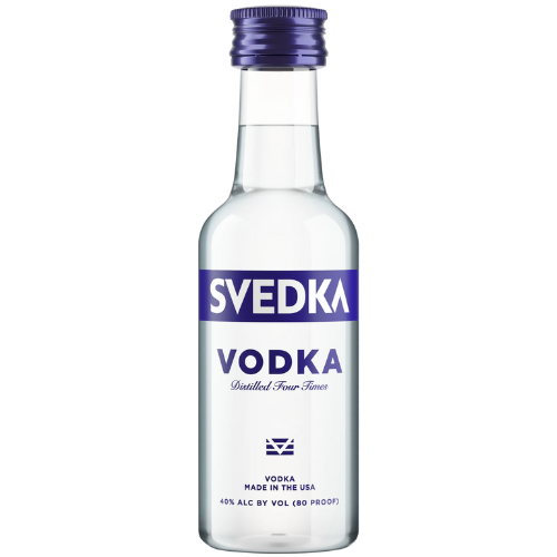 SVEDKA VODKA 50ML is a premium Swedish vodka known for its clean