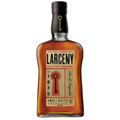 Larceny Bourbon is a small-batch bourbon hailing from the historic distilling region of Kentucky. It features a balanced flavor profile with notes of caramel