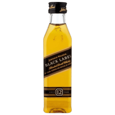 JOHNNIE WALKER BLACK 50ML is a premium blended Scotch whisky known for its rich