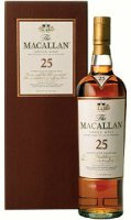 <p>The Macallan 25 Year Old is a premium single malt Scotch whisky hailing from the Speyside region of Scotland. It features a rich flavor profile with notes of dried fruits