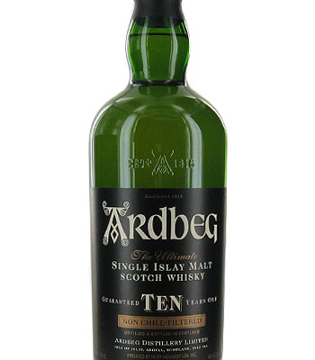 ARDBEG 10 YEAR OLD is a single malt Scotch whisky from the Islay region of Scotland
