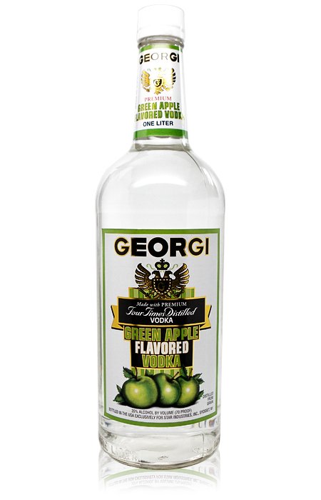 GEORGI VODKA GREEN APPLE 1L GEORGI VODKA GREEN APPLE offers a crisp and refreshing flavor profile characterized by the vibrant taste of green apples. This vodka is crafted using high-quality grains and distilled in the United States