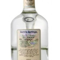 DEVILS SPRING VODKA 1.75 is a premium liquor distilled from 100% pure spring water sourced from natural springs in the U.S. It boasts a clean