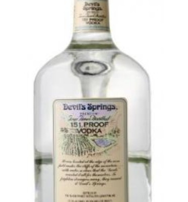 DEVILS SPRING VODKA 1.75 is a premium liquor distilled from 100% pure spring water sourced from natural springs in the U.S. It boasts a clean