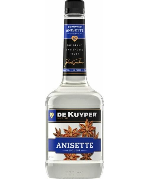 DEKUYPER ANISETTE 1L is a liqueur that features a unique flavor profile characterized by the distinct taste of anise