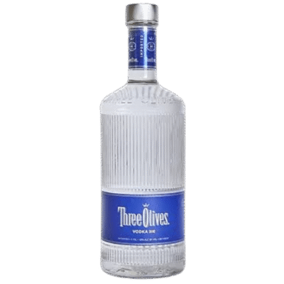 THREE OLIVES VODKA 1L features a clean and crisp flavor profile with subtle hints of fruit