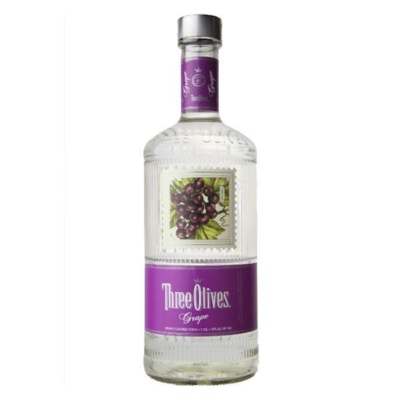 THREE OLIVES GRAPE 1L is a vodka-based liquor with a distinctive grape flavor profile. Originating from the renowned THREE OLIVES brand