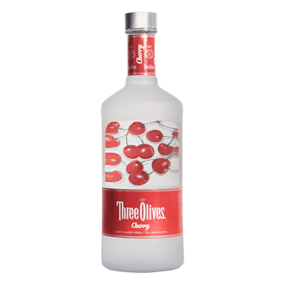 THREE OLIVES CHERRY is a premium cherry-flavored vodka hailing from the United Kingdom. It features a smooth