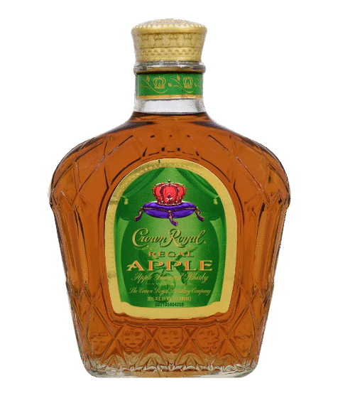 CROWN ROYAL APPLE 375ML is a Canadian whiskey infused with the crisp flavor of tart green apples. This spirit is crafted in the renowned Crown Royal distillery