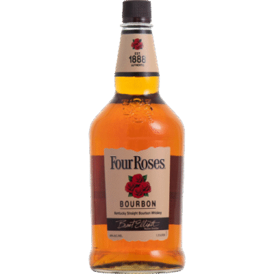 FOUR ROSES 1.75L is a blended bourbon whiskey that features a smooth and balanced flavor profile with notes of sweet vanilla