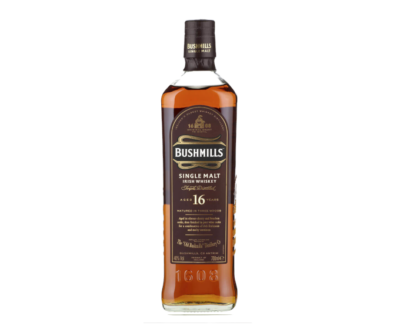 BUSHMILLS 16 YR is a premium Irish whiskey hailing from the renowned Bushmills distillery in Northern Ireland. This expression features a rich flavor profile that includes notes of dried fruit