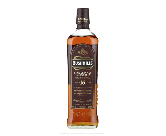 15j9imb0a1fpr-2302484_1747973078990 BUSHMILLS 16 YR is a premium Irish whiskey hailing from the renowned Bushmills distillery in Northern Ireland. This expression features a rich flavor profile that includes notes of dried fruit
