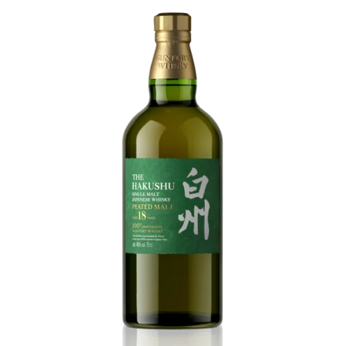 HAKUSHU 100 ANNIV 18YR PEATED is a distinguished Japanese whisky