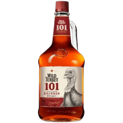 WILD TURKEY 101 1.75L is a high-proof bourbon hailing from the heart of Kentucky. Known for its rich and bold flavor profile
