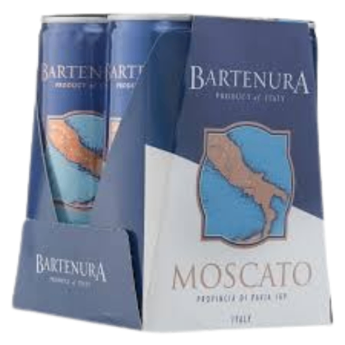 Bartenura Moscato Cans are sparkling wines hailing from the renowned Moscato d'Asti region of Italy. This refreshing beverage is characterized by its sweet and fruity flavor profile