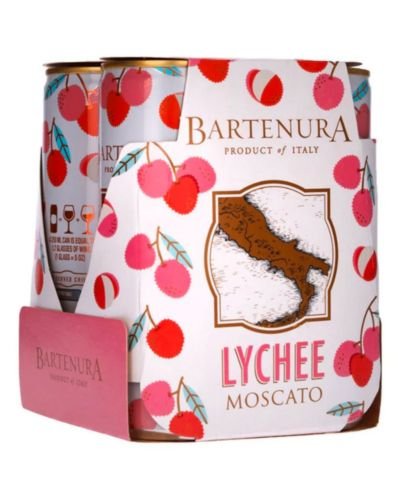 Bartenura Lychee Moscato Cans offer a refreshing blend of sweet
