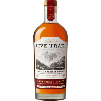 FIVE TRAIL WHISKEY 750ML is a premium liquor crafted in the heart of the United States. This bourbon showcases a balanced flavor profile with notes of caramel