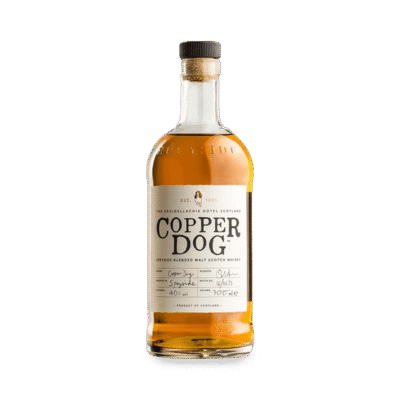 Copper Dog 750ml is a blended Scotch whisky featuring a harmonious combination of eight single malt whiskies from the Speyside region