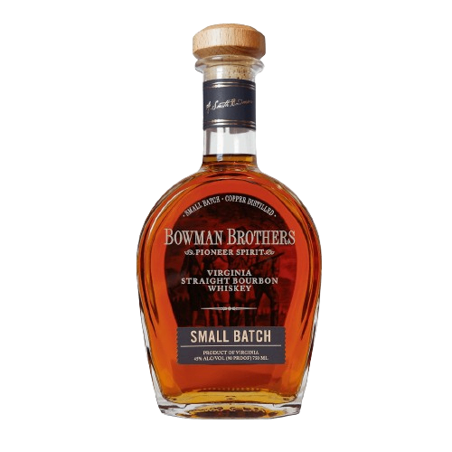BOWMAN BROTHERS SMALL BATCH 90PF is a distinctive bourbon whiskey crafted in Virginia. This spirit showcases a robust flavor profile with notes of caramel