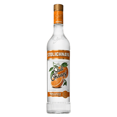 STOLI VODKA OHRANJ 750ML is a distinctive liquor featuring a blend of traditional vodka with a hint of orange. Originating from Russia