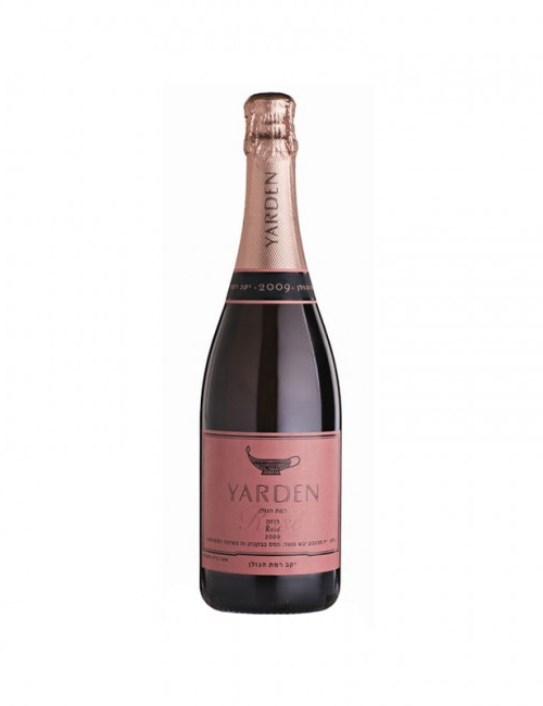 YARDEN BRUT ROSE 750ML is a sparkling wine from the Golan Heights region of Israel. It features a blend of Pinot Noir and Chardonnay grapes