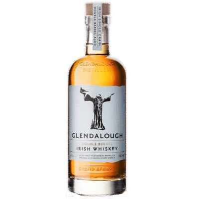 GLENDALOUGH DOUBLE BARREL is a premium Irish whiskey that features a balanced flavor profile characterized by notes of sweet vanilla