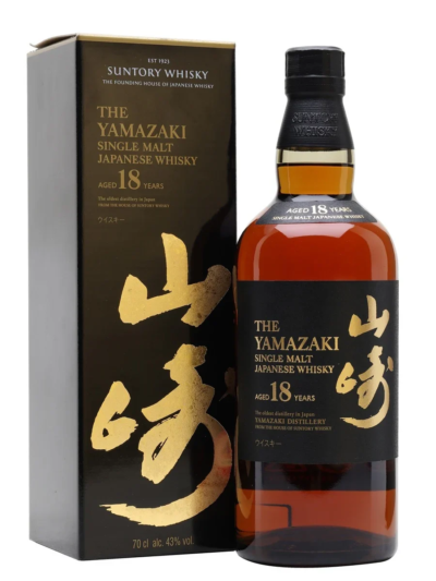 Suntory Yamazaki 18-Year-Old is a premium single malt whisky hailing from Japan's first malt distillery