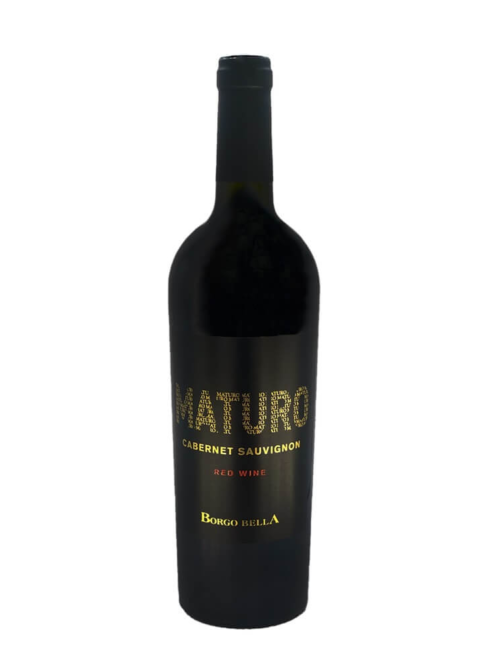BORGO BELLA MATURO CABERNET SAUV is a robust red wine showcasing rich flavors of dark berry
