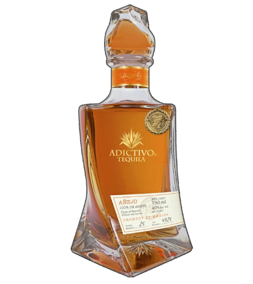 ADICTIVO ANEJO 750ML is a premium tequila crafted in the heart of Jalisco