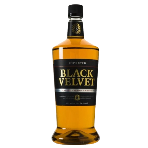 BLACK VELVET 1.75L is a Canadian blended whisky known for its smooth character and rich flavor profile. It showcases notes of caramel