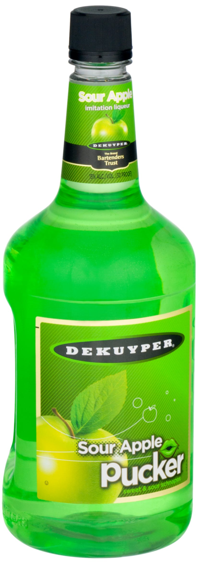 DEK Sour Apple Pucker is a vibrant liqueur that delivers a bold and tangy sour apple flavor