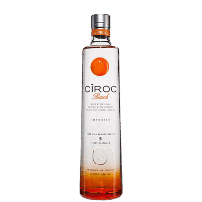 CIROC PEACH 1L is a premium vodka infused with natural peach flavors