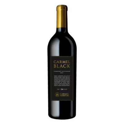 CARMEL BLACK CAB SAUV 750ML is a rich red wine hailing from the renowned Carmel Winery in Israel. It exhibits flavors of blackcurrant