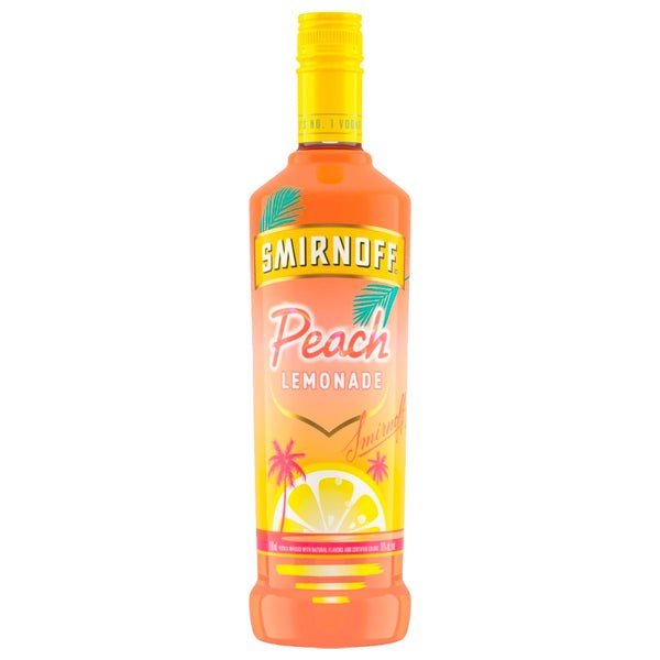 10nnimcjxbas2-2297002_1751337810001 SMIRNOFF PEACH LEMONADE 1.75L is a flavored vodka that combines the juicy essence of ripe peaches with the refreshing taste of lemonade. This product is distilled in the United States