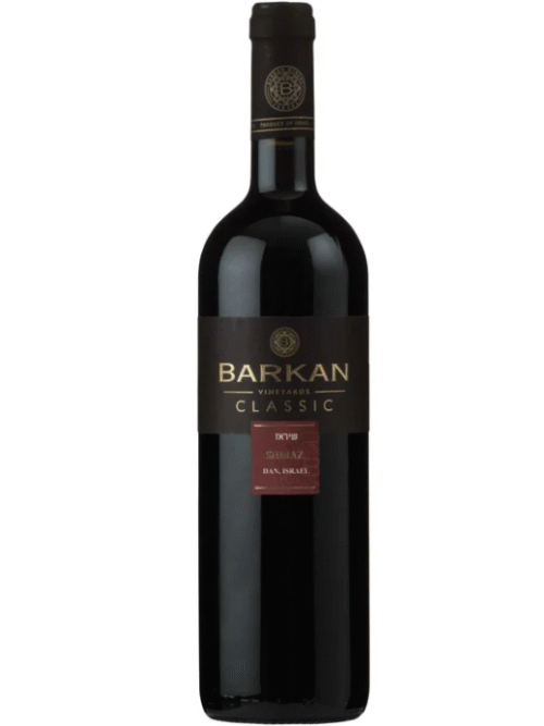 Barkan Classic Shiraz is a full-bodied wine originating from the renowned vineyards of Israel. It features a rich flavor profile with notes of dark berries