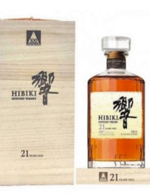 SUNTORY HIBIKI 21YR 100TH ANNIVERSARY is a premium Japanese whisky from the well-known Hibiki line