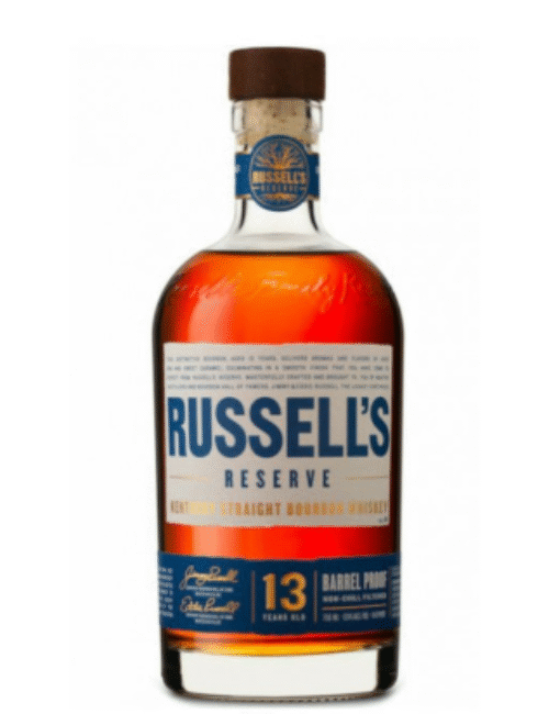 RUSSELLS RESERVE 13YR BARREL PF 750ML is a premium bourbon whiskey hailing from the heart of Kentucky. It offers a rich flavor profile that includes notes of caramel