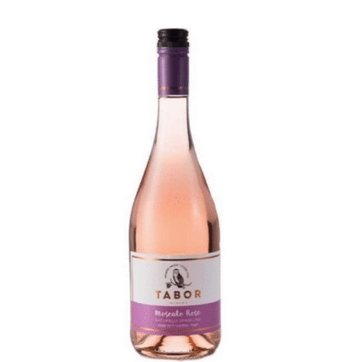 TABOR MOSCATO ROSE 750ML is a refreshing wine known for its vibrant notes of ripe strawberries